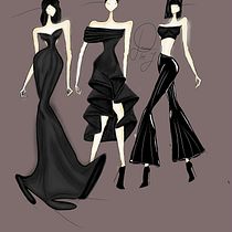 Midnight Sculpture. Esboçado, Desenho digital, Design de moda, Ilustração tradicional, e Desenho de moda projeto de Jakub Łużny - 13.07.2025
