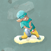 Dogs Baseball Kitchen :). Character Design, Digital Illustration, Drawing, Traditional illustration, Narrative, Stor, and telling project by Emmanuel Bonnet - 07.17.2025