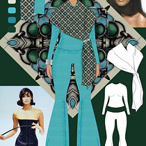 Scarf on Yasmin. Un progetto di Illustrazione digitale, Fashion design, Graphic design, Illustrazione tradizionale, Illustrazione vettoriale e Illustrazione di moda di fatma7 - 17.07.2025