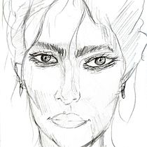 Face feminina. Desenho, Desenho de retrato, Sketchbook, Esboçado, e Artes plásticas projeto de lourencodanilo20 - 18.07.2025