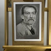 Retrato de mi abuelo. Een project van  Beeldende kunst,  Tekening, Tekening met potlood, Traditionele illustratie,  Portrettekening, Realistische tekening,  Artistieke tekening,  Schetsen y Anatomisch tekenen van Juan Sebastián Ballen palacios - 18.07.2025