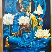 Tranquil Mind, an acrylic painting . % Khushbu Roy tarafından hazırlanan Yaratıcılık, Çizim, Yağlıbo, a Resim, Tablo, Eskiz defteri, Ve Eskiz çizimi projesi - 07.18.2025