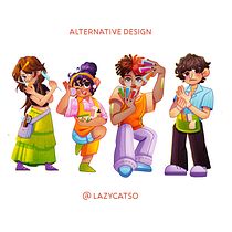 LAZCATSO - GAME CHARACTER DESIGN. Projekt z dziedziny  Animacja, Animacja postaci i Projektowanie postaci użytkownika Sarah Alya - 19.07.2025