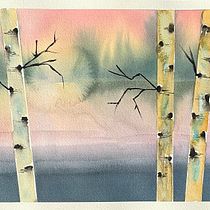 Les bouleaux s’en rappelle!. Un projet de Beaux Arts , et Aquarelle de Marie-France Martin - 19.07.2025