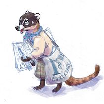 Dynamic Coati. Design de personagens, Ilustração infantil, Desenho, e Desenho a lápis projeto de elliot_13 - 19.07.2025
