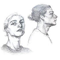 Portrait Practice. Artistic Drawing, Drawing, Portrait Drawing, Sketchbook, and Sketching project by avalonrin - 07.19.2025