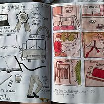 Illustrative journaling. Fine Arts, Sketching, Creativit, Drawing, Sketchbook, and Mindfulness project by Marie Junde - 07.20.2025