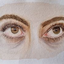 LA MIRADA. Projekt z dziedziny  Sztuki piękne,  Malarstwo, Portret i Malowanie akwarelą użytkownika Anita Pérez - 21.07.2025