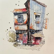 Sketch. Architectural Illustration, Drawing, Ink Illustration, Sketchbook, and Sketching project by Magali - 07.22.2025