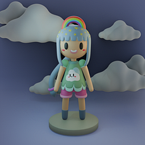 My character, Sora's 3D Model ♥. 3D Modeling, Character Design, Digital Illustration, and Traditional illustration project by dnbrbb - 07.23.2025