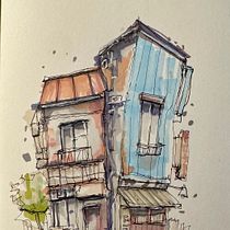 Final project. Architectural Illustration, Drawing, Ink Illustration, Sketchbook, and Sketching project by sophie_vn - 07.23.2025
