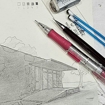Trabalho final em grayscale. Architecture, Pencil Drawing, and Architectural Illustration project by Maria Eduarda Cardoso - 07.24.2025