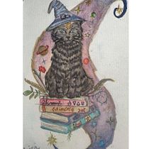 Mysticat. Un proyecto de Dibujo, Ilustración editorial, Ilustración tradicional y Pintura a la acuarela de heloisabmenon - 24.07.2025
