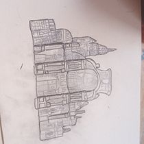 Catedral de Murcia. Architectural Illustration, Artistic Drawing, Drawing, and Pencil Drawing project by Alejandra Lozano Giner - 07.25.2025