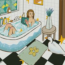 My work for the Manga Illustration with Procreate course. A girl in the bathroom.. Character Design, Comic, Digital Drawing, Digital Illustration, Traditional illustration, and Manga project by Yuliia Petrenko - 07.26.2025