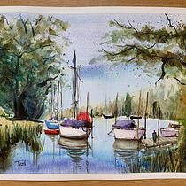 Abschlussprojekt Wasserlandschaft. Un projet de Illustration naturaliste, Peinture , et Aquarelle de Martina Trost - 26.07.2025