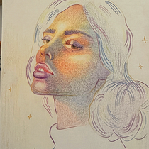 Magdalene. Un proyecto de Dibujo con lápices de colores, Dibujo, Dibujo de Retrato y Sketchbook de giadafrigerio90 - 28.07.2025