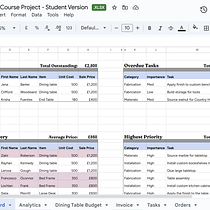 Workbook for Google Sheets Course. Un progetto di Business, Management e produttività di Jenni Herd - 28.07.2025