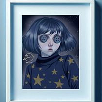 ✨ Proyecto Final - Retrato Digital de Fantasía: Coraline. Un proyecto de Dibujo, Dibujo de Retrato, Dibujo digital, Ilustración tradicional, Pintura digital e Ilustración digital de Luis Mario Bautista Gonzalez - 30.07.2025