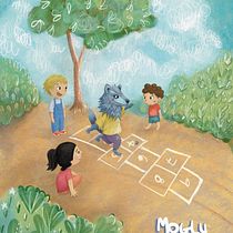 Mogly, o lobo menino. Ein Projekt aus dem Bereich Kinderillustration, Digitale Illustration, Digitale Malerei und Bilderbücher von Pri - 31.07.2025
