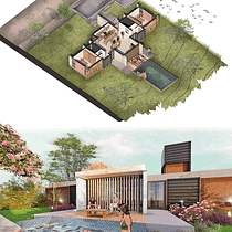 Ilustración Arquitectónica. Ein Projekt aus dem Bereich Architektur, Architektonische Illustration, Digitale Architektur, Digitale Illustration, L und schaftsbau von Rubén Mejía Quintanilla - 01.08.2025