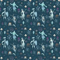 Atlantida Pattern Ein Projekt aus dem Bereich Design, Prägung, Traditionelle Illustration und Musterdesign von cynthiaa_oz - 01.08.2025