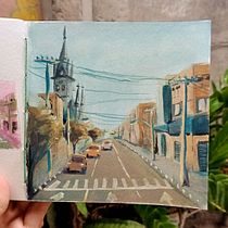 Projeto final do curso "Pintura de paisagens urbanas com guache" Ein Projekt aus dem Bereich Gouachemalerei, Traditionelle Illustration und Malerei von karine_duque - 01.08.2025