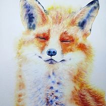 Sleeping fox Ein Projekt aus dem Bereich Realistische Zeichnung, Traditionelle Illustration, Naturalistische Illustration und Aquarellmalerei von Ala Dyrek - 03.08.2025