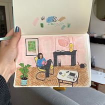 In my room Ein Projekt aus dem Bereich Skizzenentwurf, Kreativität, Zeichnung, Traditionelle Illustration, Aquarellmalerei, Gouachemalerei und Sketchbook von mariia_mysnyk - 03.08.2025