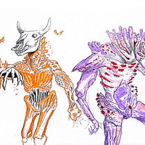 Zooantropos fúngicos. Ein Projekt aus dem Bereich Kreativität, Zeichnung, Traditionelle Illustration und Sketchbook von Julen Romero Angulo - 03.08.2025