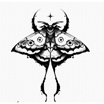 Polilla Ein Projekt aus dem Bereich Zeichnung, Digitale Zeichnung, Tattoodesign, Grafikdesign, Traditionelle Illustration und Digitale Illustration von mariajesusmmontero - 04.08.2025
