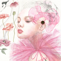 Illustrated Portrait - In silence she speaks Ein Projekt aus dem Bereich Bildende Künste, Traditionelle Illustration, Malerei, Aquarellmalerei, Zeichnung, Porträtzeichnung und Artistische Zeichnung von Trudi Dowling - 04.08.2025