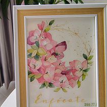 Bugambilias en negativo Ein Projekt aus dem Bereich Traditionelle Illustration, Aquarellmalerei und Botanische Illustration von yenny santos - 04.08.2025