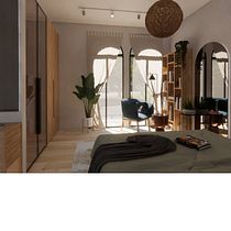 Proyecto de Habitación Portales. Architecture, Digital Architecture, Interior Architecture, and Lighting Design project by anamore - 08.05.2025