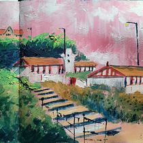 Gouache painting of urban landscapes . Gouache Painting, Traditional illustration, and Painting project by midwife450 - 08.06.2025