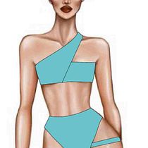 Patronaje Digital Bikini . Fashion Design, Pattern Design, Patternmaking, and Dressmaking project by Jeniffer Beatriz Castro Concepción - 08.08.2025