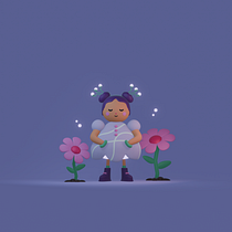 Kawaii Character Creation in 3D with Blender. 3D Modeling, Character Design, Digital Illustration, Traditional illustration, and Manga project by Alexandra Vlachaki - 08.08.2025