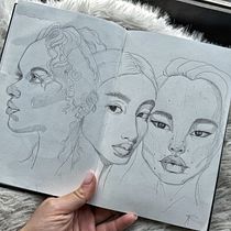 Tres Rostros. Artistic Drawing, Drawing, Portrait Drawing, Sketchbook, and Sketching project by andytornz - 08.08.2025