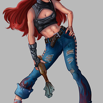 punk girl. Animation, Character Design, Traditional illustration, Video Games, and Game Design project by Felipe Tolentino - 08.11.2025
