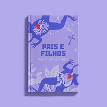 Capa ilustrada para o livro Pais e filhos. Un proyecto de Diseño, Diseño editorial, Diseño gráfico, Ilustración digital e Ilustración editorial de Paula Corrêa - 11.08.2025