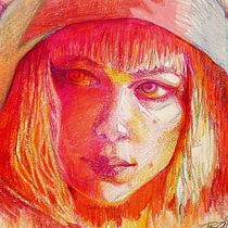 Shin Hati, Dibujo de retratos llamativos con lápices de colores.. Un progetto di Disegno con matite colorate, Disegno, Disegno di ritratti e Sketchbook di Alex Araiza - 12.08.2025