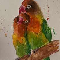 love birds . Traditional illustration, Realistic Drawing, and Naturalistic Illustration project by Somer Selway - 08.12.2025