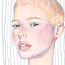 Progetto finale "Ritratto vivace con matite colorate". Colored Pencil Drawing, Drawing, Portrait Drawing, and Sketchbook project by angela marchesani - 08.12.2025