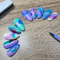 Set of 10 Nail Arts By Mey-kam Iturriaga.. Decorative Painting, Design, Traditional illustration, Painting, Artistic Drawing, Concept Art, Drawing, Arts, Crafts, and Colored Pencil Drawing project by Mey-kam Emmanuelle Iturriaga Cortés - 08.13.2025