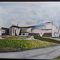 Fachada norte . Drawing, Watercolor Painting, Architectural Illustration, Sketchbook, Ink Illustration, and Sketching project by omauricionp - 08.14.2025