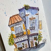 Projeto Final - Desenho arquitetônico expressivo com marcadores coloridos. Architectural Illustration, Drawing, Ink Illustration, Sketchbook, and Sketching project by Gislaine Vogel - 08.14.2025