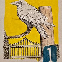 A Raven in Prior Park Gardens. Sketching, Creativit, Drawing, Traditional illustration, Watercolor Painting, and Sketchbook project by sjwsarahjane - 08.15.2025