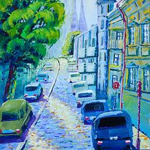 City landscape. Gouache Painting, Traditional illustration, and Painting project by Ala Dyrek - 08.15.2025