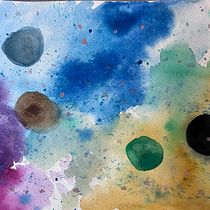 Poeira cósmica. Fine Arts, Painting, Traditional illustration, and Watercolor Painting project by fmaiao - 08.15.2025