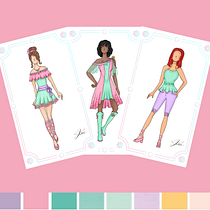 Una fresca primavera. Sketching, Digital Drawing, Fashion Design, Traditional illustration, and Fashion Illustration	 project by Nayeli Jocelyn Gonzalez Ramirez - 08.16.2025